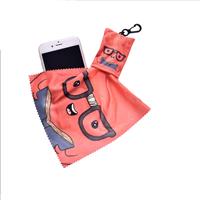 EC-MLC-08   Microfiber Lens Cloth With KeychainPouch